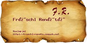 Fröschl Renátó névjegykártya